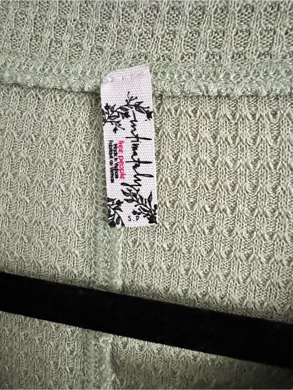 Free People Intimately Free People One Of The Girls Henley in Green Sz Small